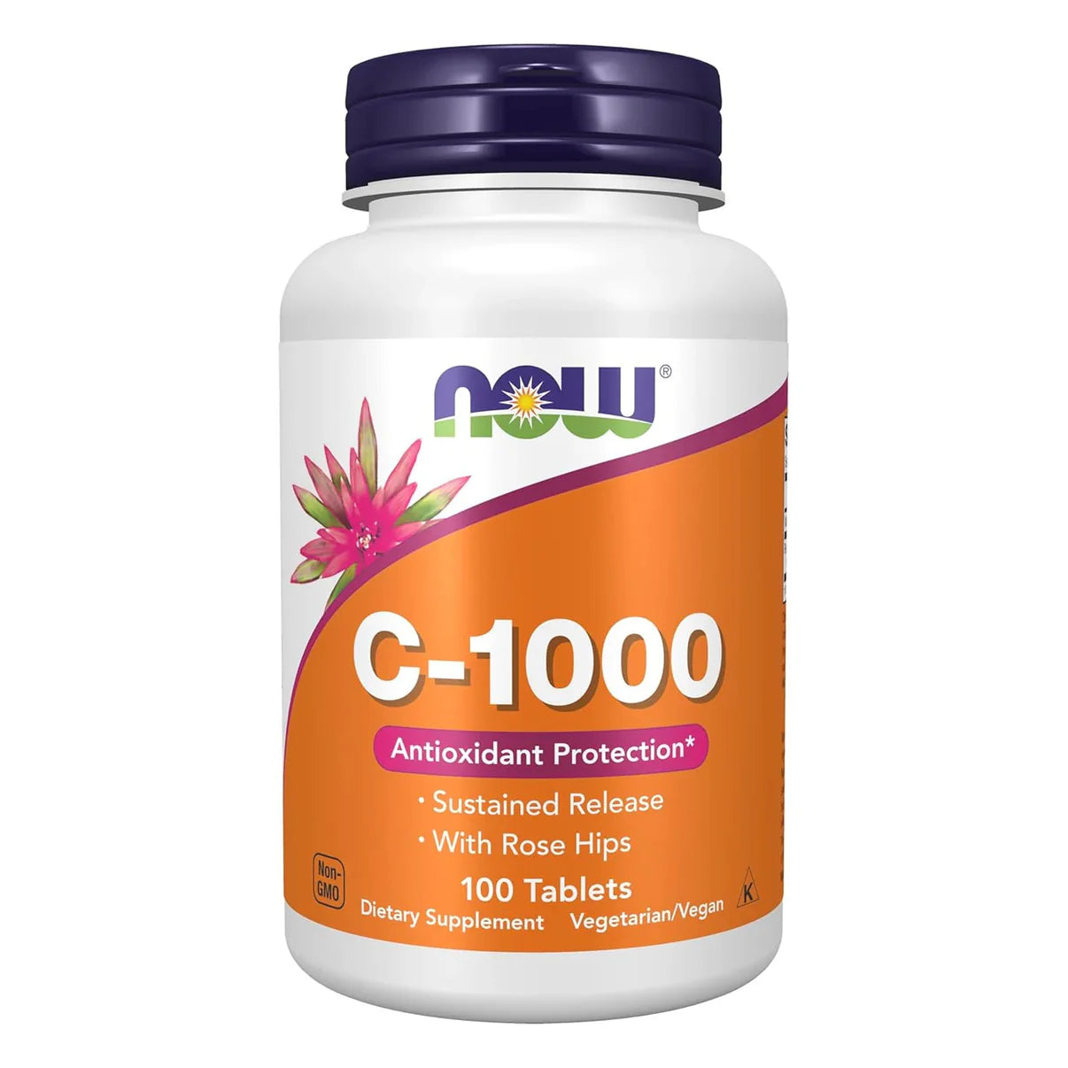 Now Vitamin C-1,000 With Rose Hips, Sustained Release, Antioxidant Protection*, 100 Tablets