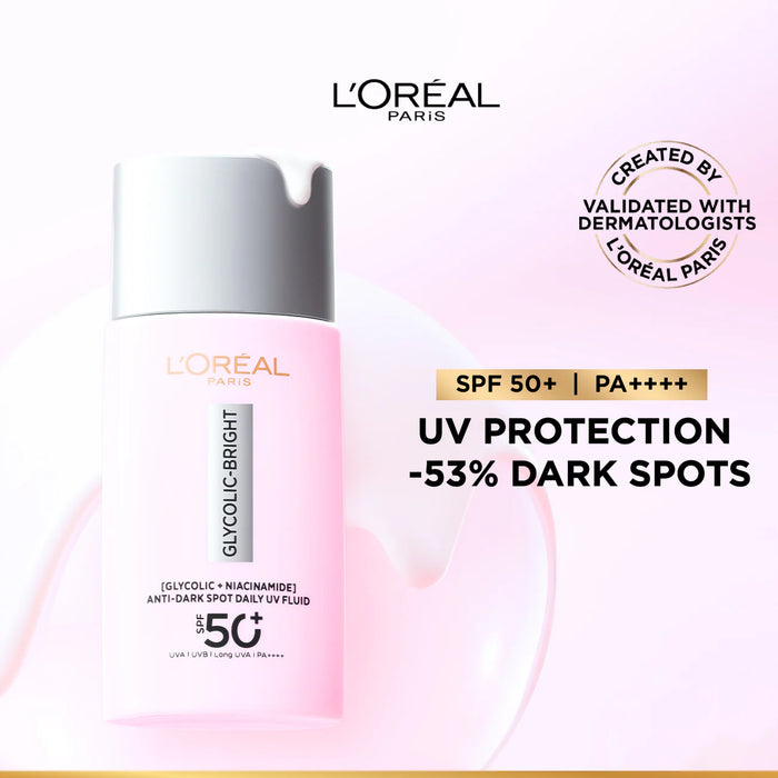 L’Oréal Glycolic Bright Anti-Dark Spot Daily UV Fluid SPF 50+