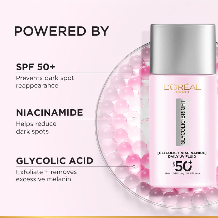 L’Oréal Glycolic Bright Anti-Dark Spot Daily UV Fluid SPF 50+