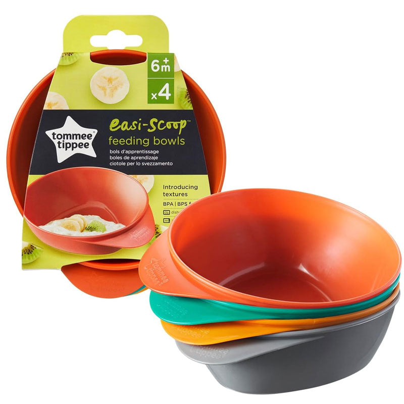 Tommee Tippee 6m+ Easi Scoop 4x Feeding Baby Food Bowls
