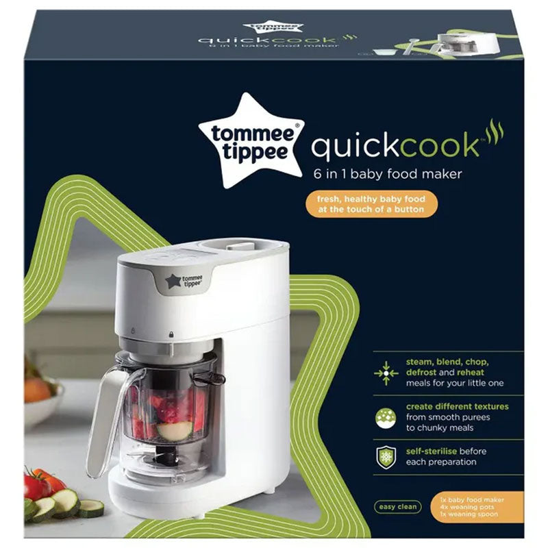 Tommee Tippee Quick Cook 6 in 1 Baby Food Maker White