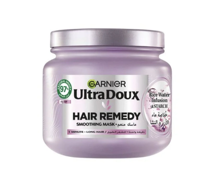 ULTRA DOUX RICE WATER INFUSION & STARCH HAIR REMEDY MASK, SMOOTH AND SHINE