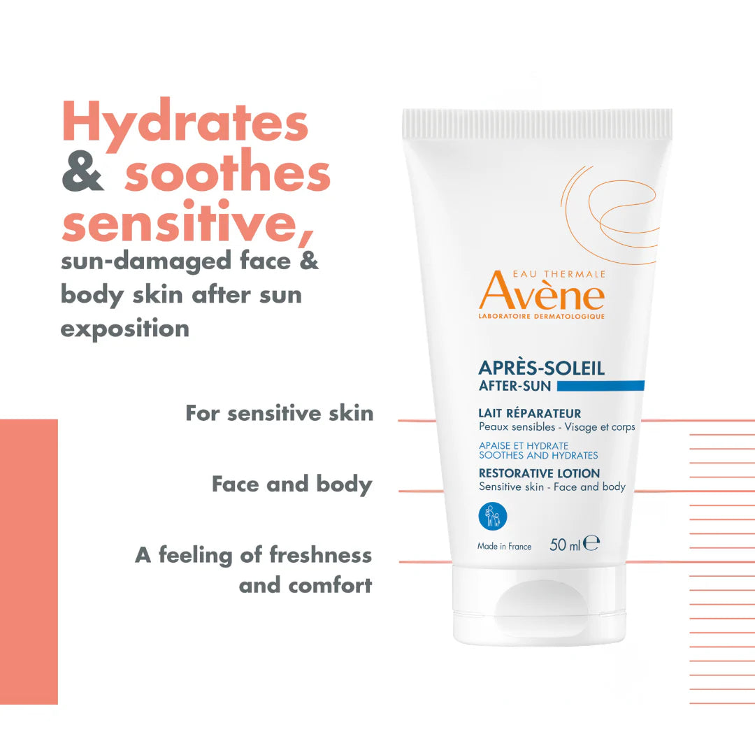Avene Sunscreen Tinted Cream SPF50 Get Free After-sun Repair Lotion Bundle