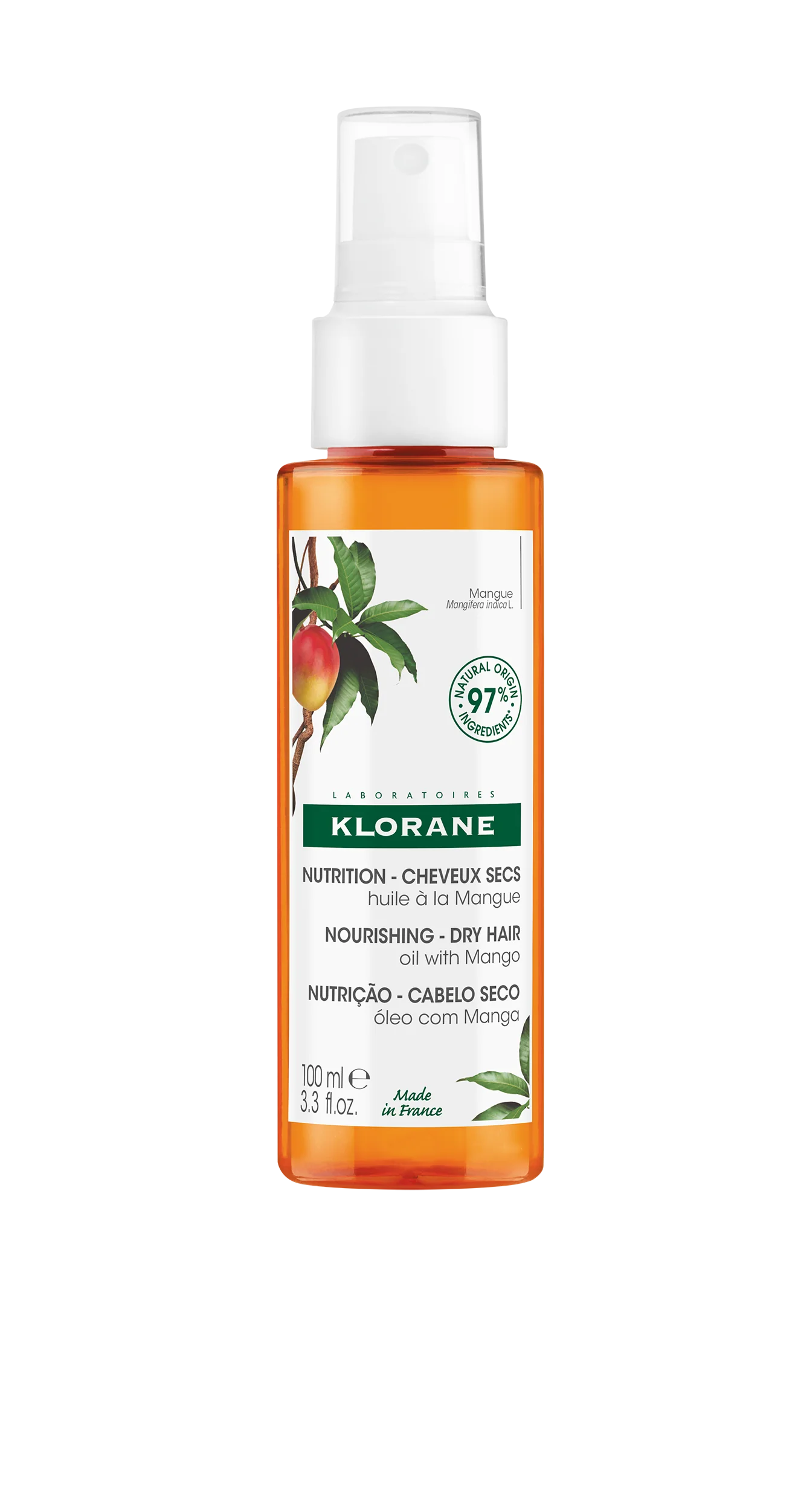 KLORANE HUILE DE MANGUE SANS RINCAGE 100 ML