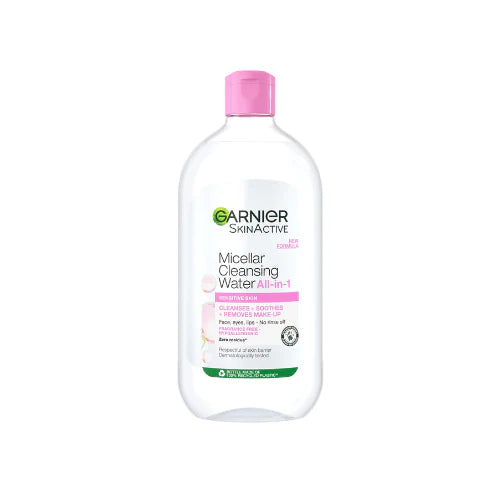 GARNIER MICELLAR WATER FACIAL CLEANSER AND MAKEUP REMOVER PINK FOR SENSITIVE SKIN