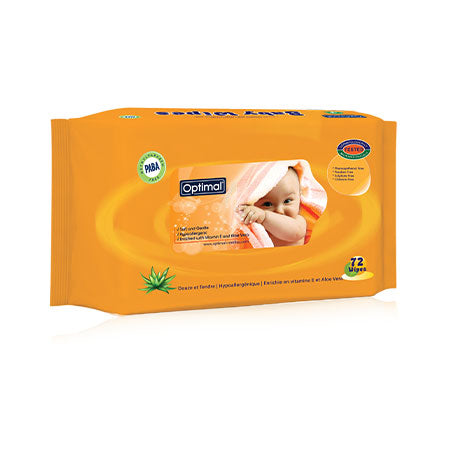 OPTIMAL Baby Wipes Pack Of 3 ORANGE