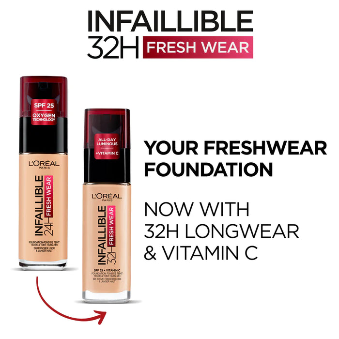 LOREAL INFALLIBLE 24H FRESH WEAR FOUNDATION SPF25 30ML