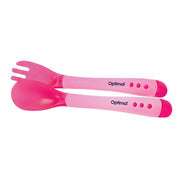 OPTIMAL Flexible Silicone Spoon & Fork (4m+)