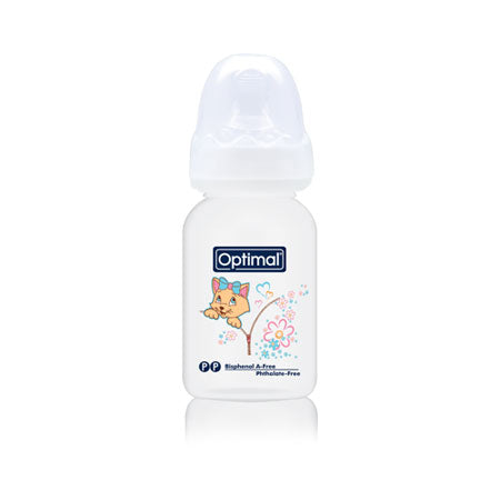 OPTIMAL Narrow Neck Orthodontic Feeding Bottle 140 ML