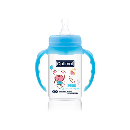 OPTIMAL Narrow Neck Feeding Bottle With Handle 140 ML