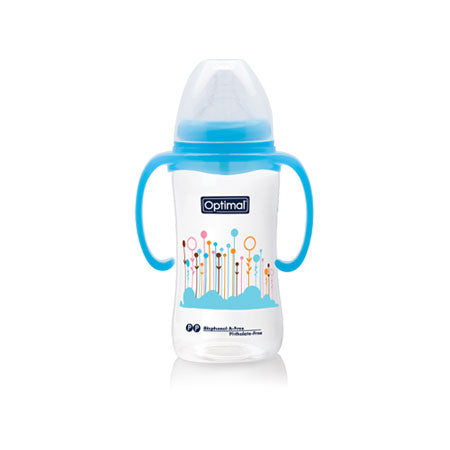 OPTIMAL Wide Neck Feeding Bottle With Handle 300ml