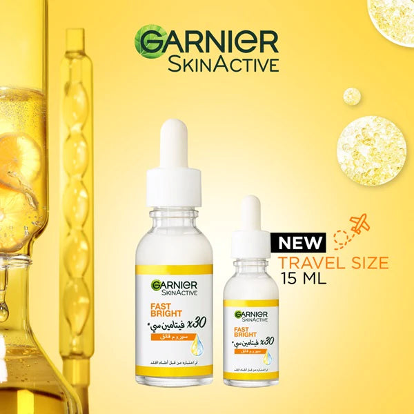 GARNIER FAST BRIGHT [3.5%] VITAMIN C, NIACINAMIDE, SALICYLIC ACID - BRIGHTENING BOOSTER SERUM 30ML