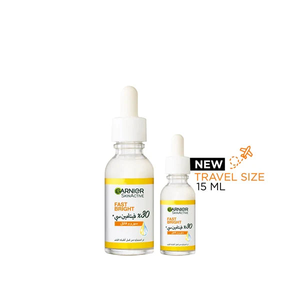 GARNIER FAST BRIGHT [3.5%] VITAMIN C, NIACINAMIDE, SALICYLIC ACID - BRIGHTENING BOOSTER SERUM 30ML