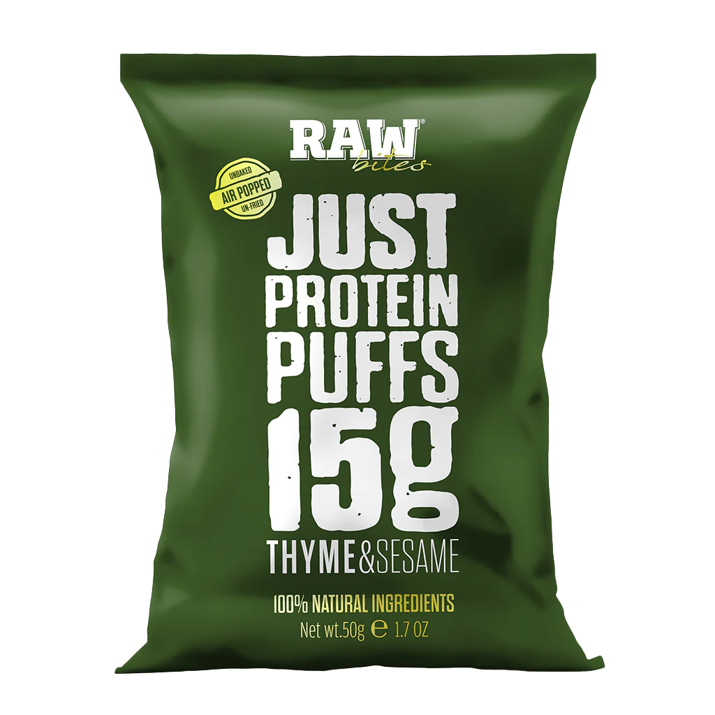 RAW BITES THYME & SESAME PUFFS 15G