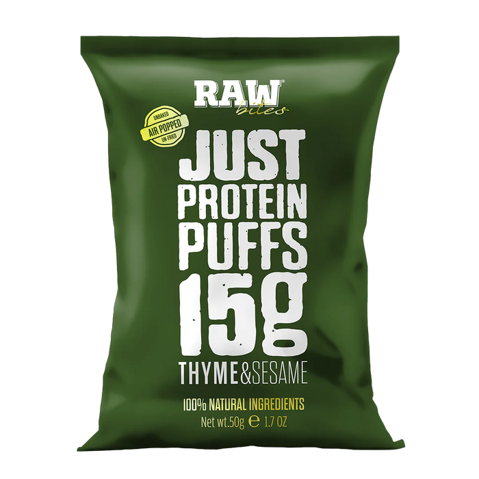 RAW BITES THYME & SESAME PUFFS 15G