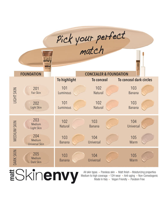 SAMOA Skin Envy 2in1 High Coverage 12hr Concealer