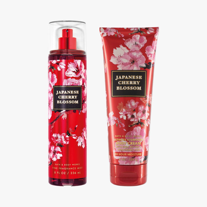 BATH & BODY WORKS JAPANESE BLOSSOM BODY LOTION 226g + BODY MIST 236ml