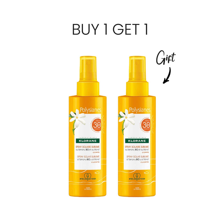 Buy 1 Get 1 FREE KLORANE POLYSIANES SPRAY SOLAIRE SUBLIME CORPS SPF30 200ML