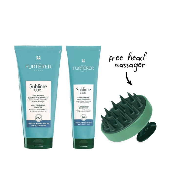 Rene Furterer Sublime Curl Shampoo + Conditioner + FREE Scalp Massager