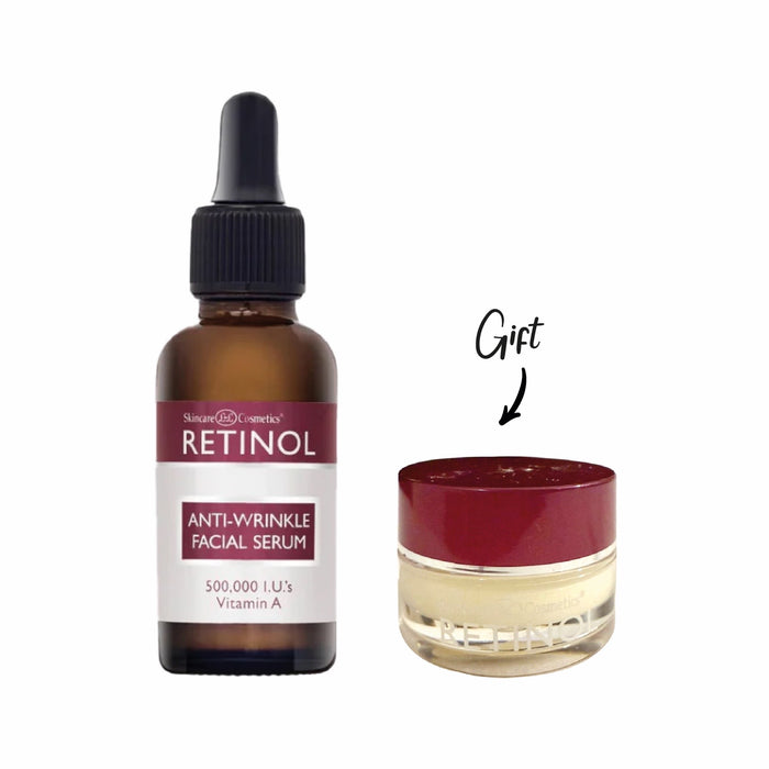 RETINOL ANTI-WRINKLE FACIAL SERUM 30ML + FREE Retinol Night Cream Sample