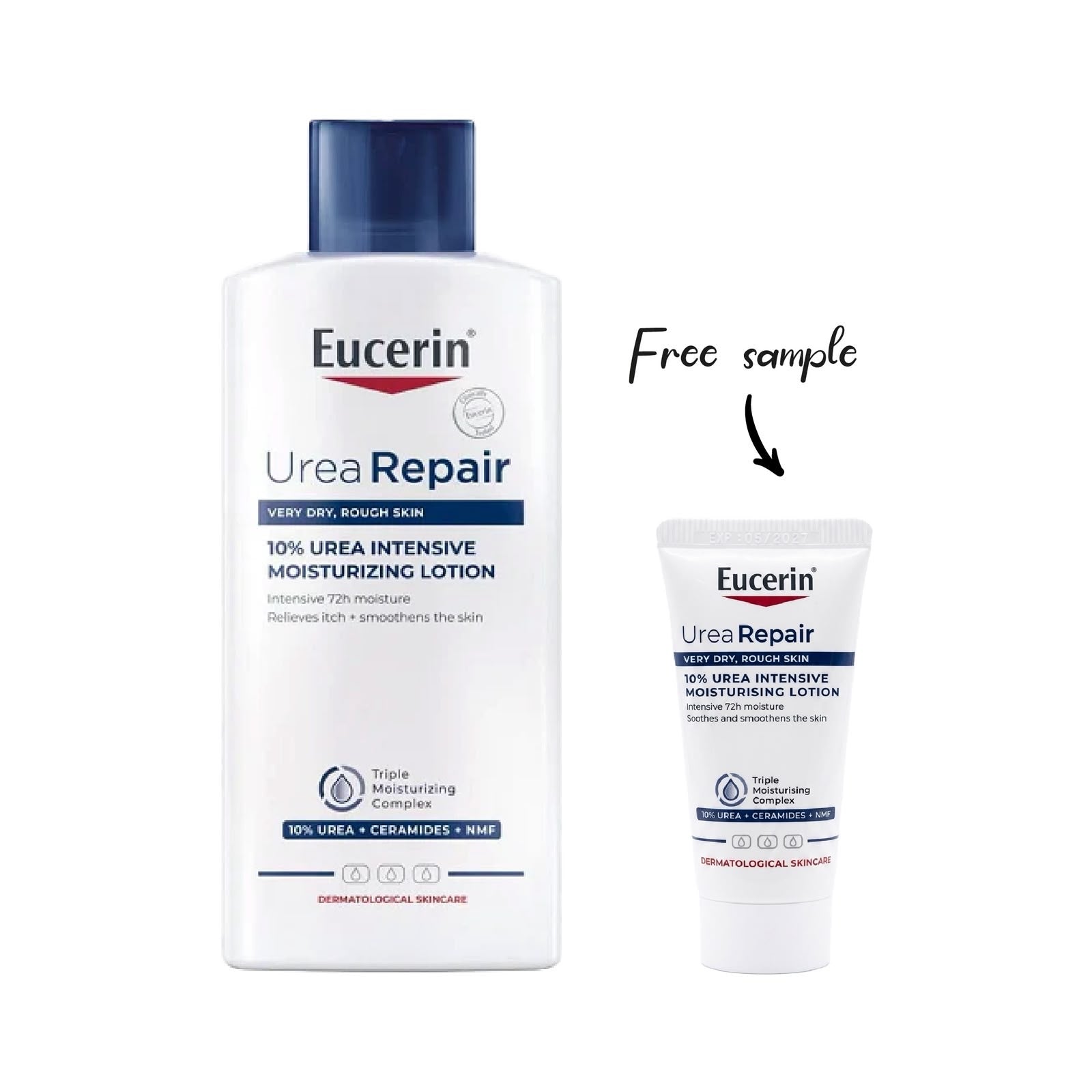 EUCERIN UREA REPAIR PLUS 10% UREA LOTION 250 ML + Free Sample