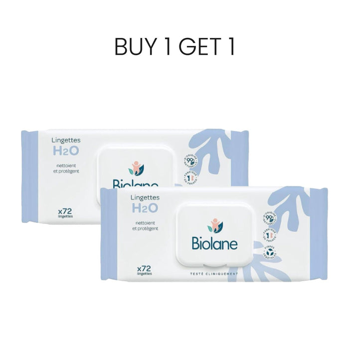 Biolane BIO H2O WIPES X72 Buy 1 Get 1 FREE