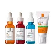 La roche Posay Vitamin C Serum 30ML + Hayluron Serum30ML+ Retinol Serum 30ML + Gel Cream Sunscreen 50ML