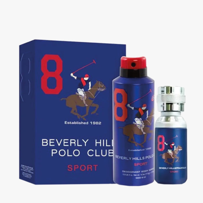 Beverly Hills Polo Club Sports Men Deo 175ml & Eau De Toilette 50ml EIGHT