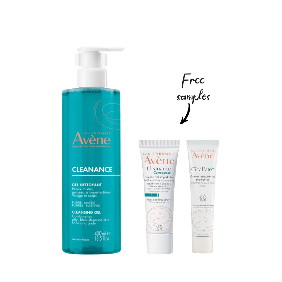 AVENE CLEANANCE GEL NETTOYANT 400ML Plus FREE 2xSample