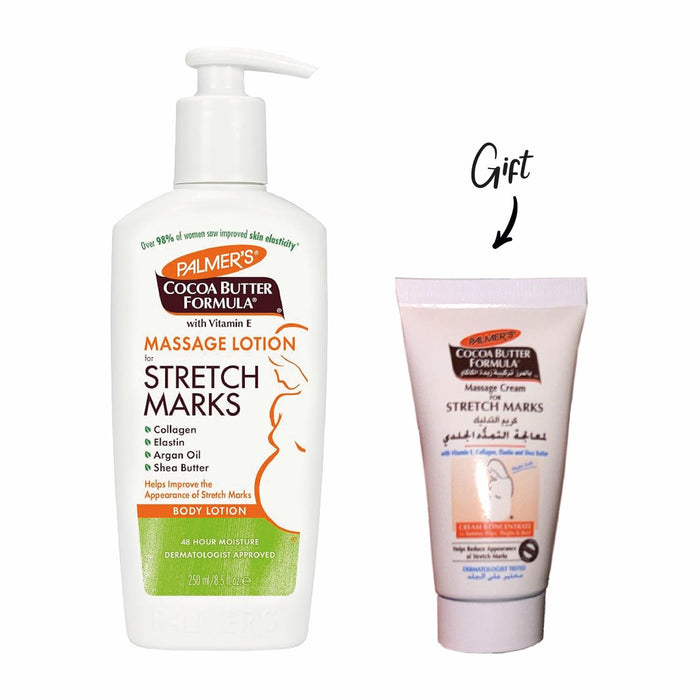 PALMER'S COCOA BUTTER STRETCH MARK LOTION 250ML + Free Sample