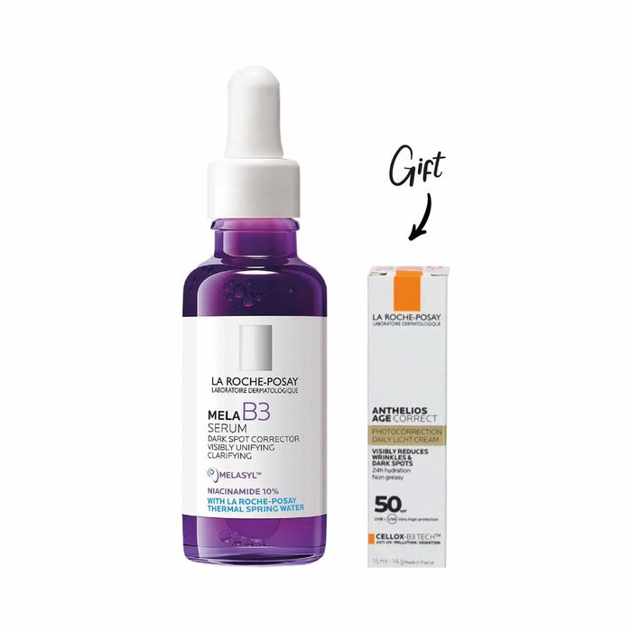 La Roche Posay Mela B3 Serum Plus Free Antheliso age sunscreen