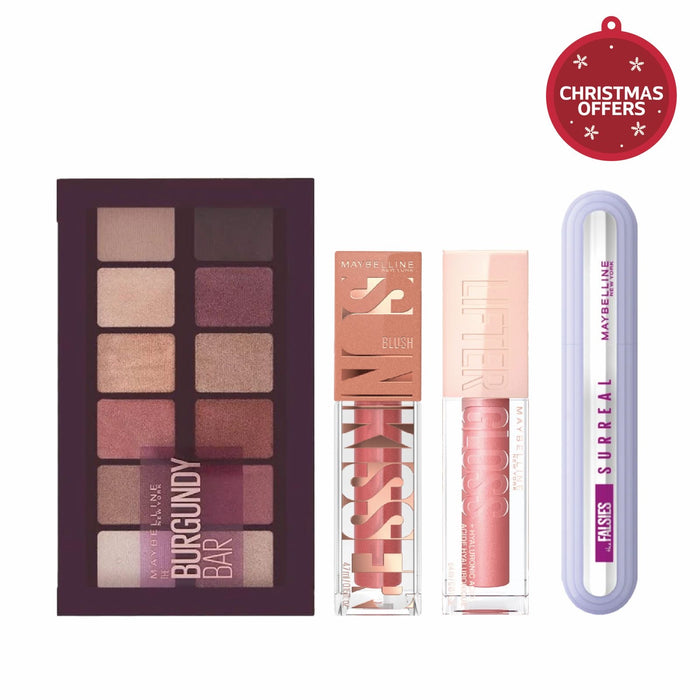 20% OFF Maybelline The Burgundy Bar+ Sun Kisser 03 + Lifter Gloss 03+ Mascara Surreal