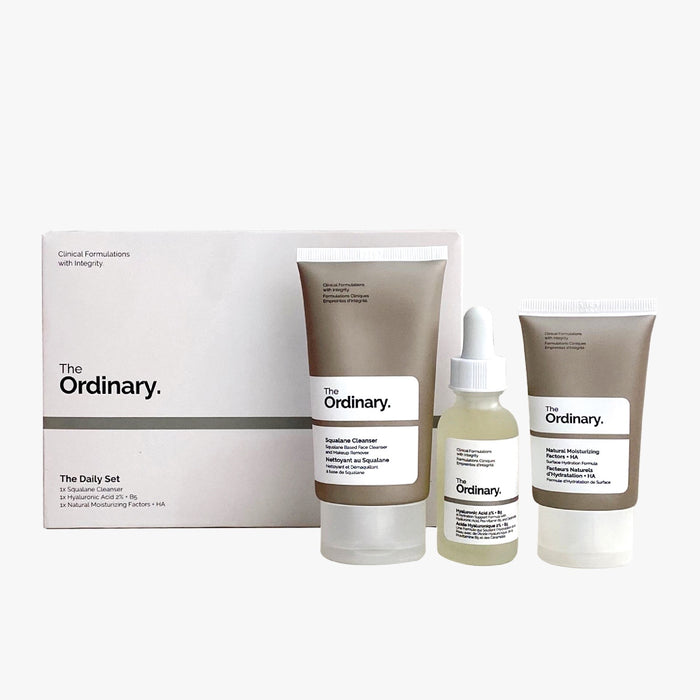 THE ORDINARY SET SQUALANE CLEANSER 50ML+ HYALURONIC SERUM 30ML + NATURAL MOISTURIZING FACTOR +HA 30ML