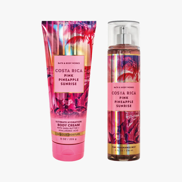 BATH & BODY WORKS COSTA RICA PONK PINEAPPLE BODY LOTION 226g + BODY MIST 236ml