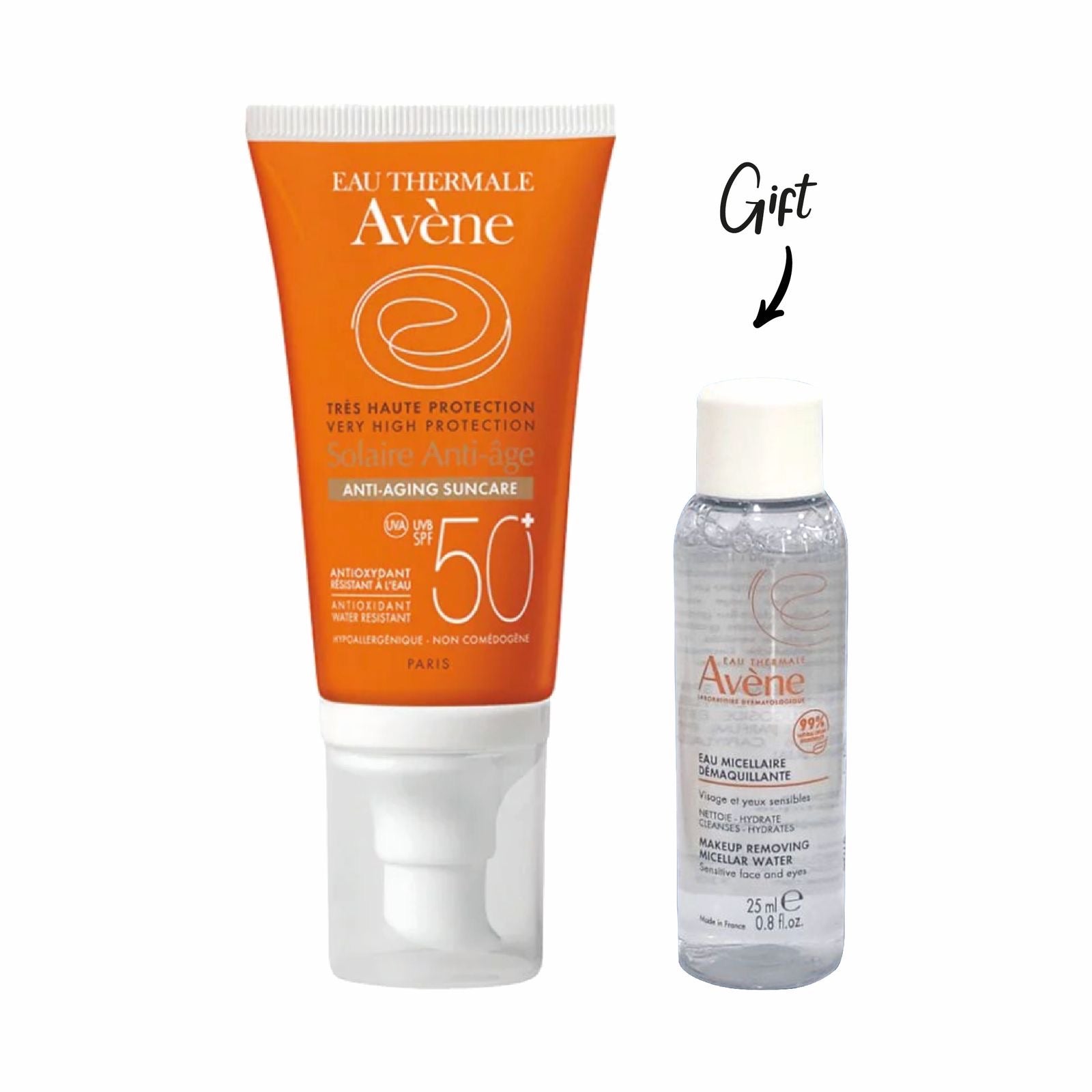 AVENE SOLAIRE ANTI-AGE SPF50+ 50ML+ FREE Sample