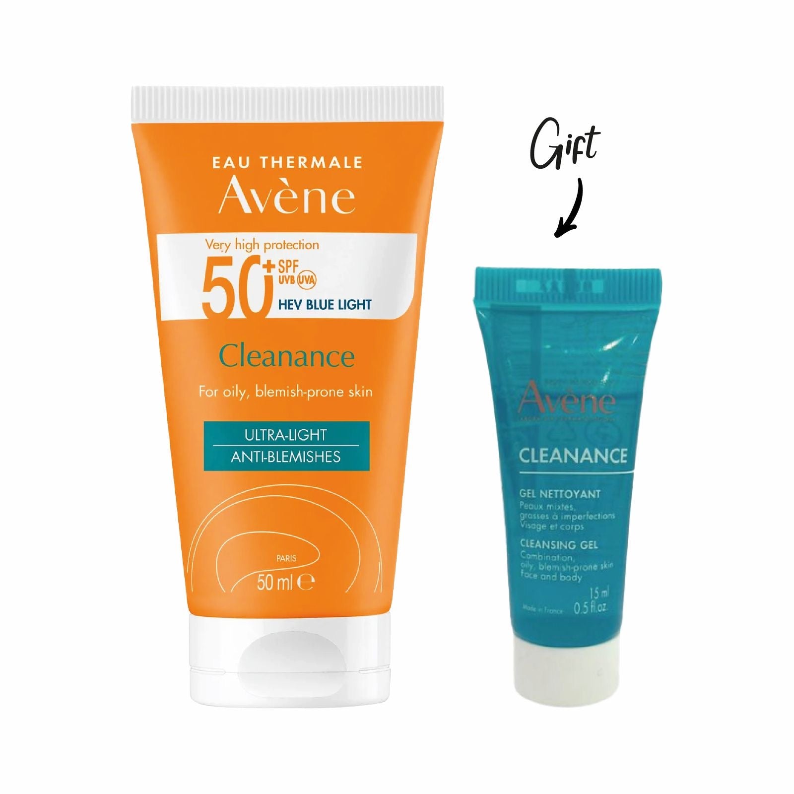 AVENE CLEANANCE SOLAIRE SPF 50+ 50ml+ FREE Sample