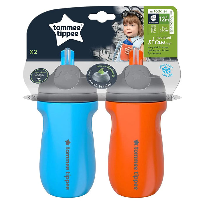 Tommee Tippee Tumbler With Straw 260ml- Pack of 2