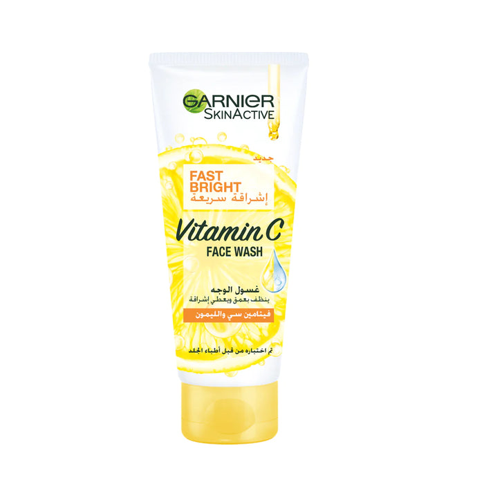 GARNIER FAST BRIGHT VITAMIN C BRIGHTENING FACE WASH (100ML)