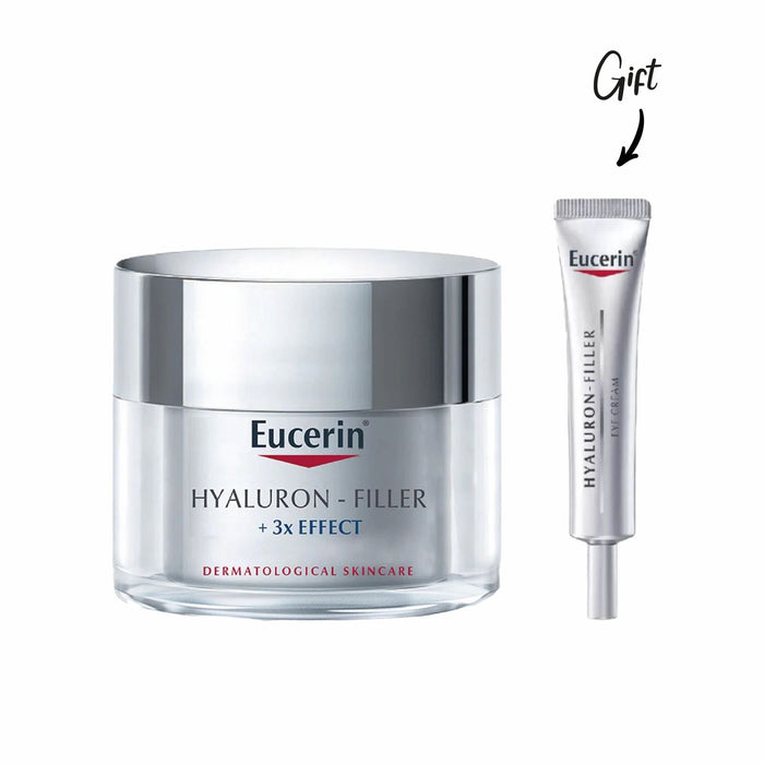 Eucerin HYALURON-FILLER 3x EFFECT CREAM DAY SPF15 50ML + FREE EUCERIN EYES 15ML