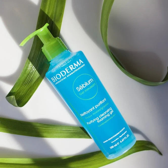 BIODERMA SEBIUM GEL MOUSSANT PURIFYING CLEANSING FOAMING GEL COMBINATION TO OILY SKIN